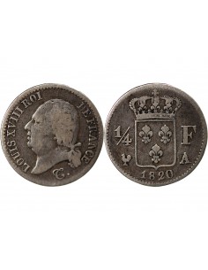 Louis XVIII 01-avr franc Argent 1820 A Paris 2