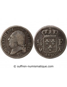 Louis XVIII 01-avr franc Argent 1820 A Paris