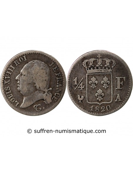 Louis XVIII 01-avr franc Argent 1820 A Paris