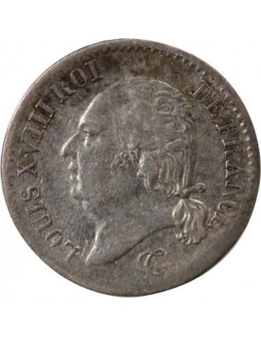 Louis XVIII 01-avr franc Argent 1823 L Bayonne