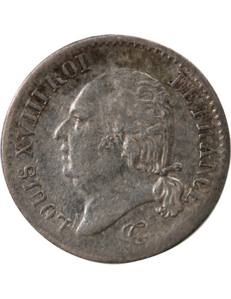 Louis XVIII 01-avr franc Argent 1823 L Bayonne