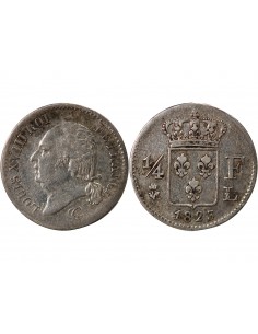 Louis XVIII 01-avr franc Argent 1823 L Bayonne 2