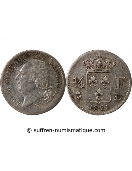 Louis XVIII 01-avr franc Argent 1823 L Bayonne