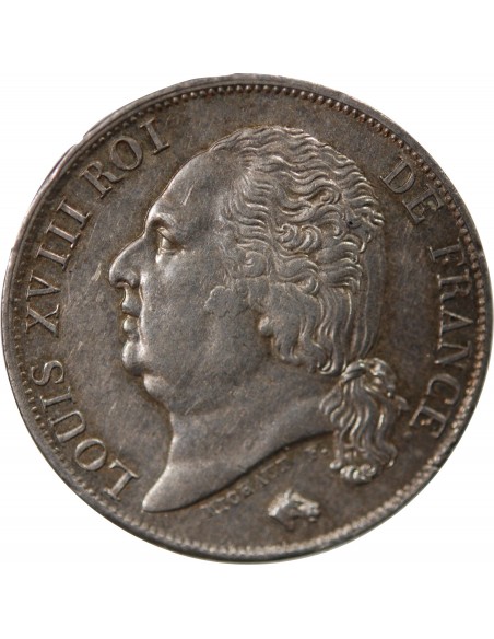 LOUIS XVIII - FRANC ARGENT 1817 B ROUEN