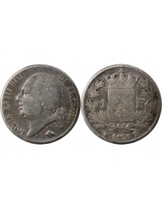 Louis XVIII 1 franc Argent 1820 A Paris 2