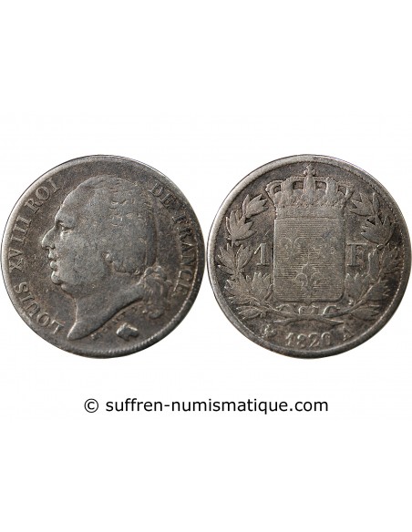 Louis XVIII 1 franc Argent 1820 A Paris