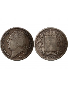 Louis XVIII 1 franc Argent 1823 A Paris 2
