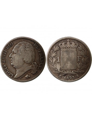 Louis XVIII 1 franc Argent 1823 A Paris