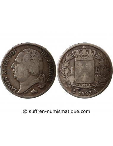 Louis XVIII 1 franc Argent 1823 A Paris