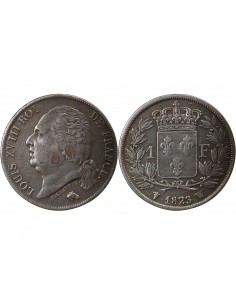 Louis XVIII Franc Argent 1823 W Lille 2