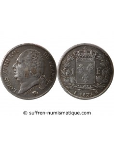 Louis XVIII 1 franc Argent 1823 W Lille