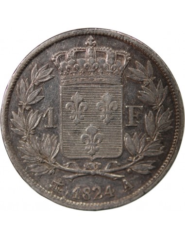 Louis XVIII 1 franc Argent 1824 A Paris