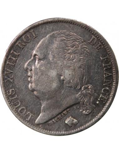 Louis XVIII 1 franc Argent 1824 A Paris