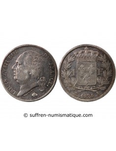 Louis XVIII 1 franc Argent 1824 A Paris