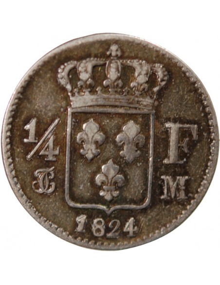 Louis XVIII 01-avr franc Argent 1824 M Toulouse