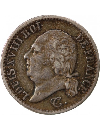 Louis XVIII 01-avr franc Argent 1824 M Toulouse