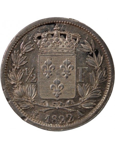 Louis XVIII 01-févr franc Argent 1822 A Paris