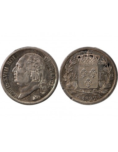 Louis XVIII 01-févr franc Argent 1822 A Paris