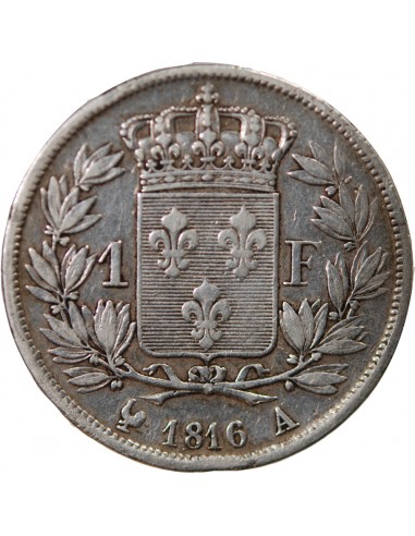 Louis XVIII 1 franc Argent 1816 A Paris