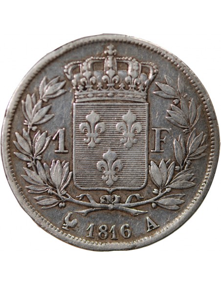 Louis XVIII 1 franc Argent 1816 A Paris