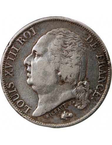 Louis XVIII 1 franc Argent 1816 A Paris