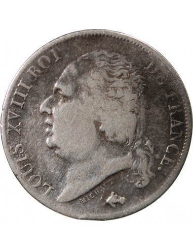 Louis XVIII 1 franc Argent 1817 K Bordeaux