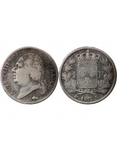Louis XVIII Franc Argent 1817 K Bordeaux 2
