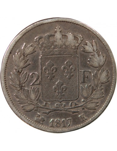 Louis XVIII 2 francs Argent 1817 K Bordeaux
