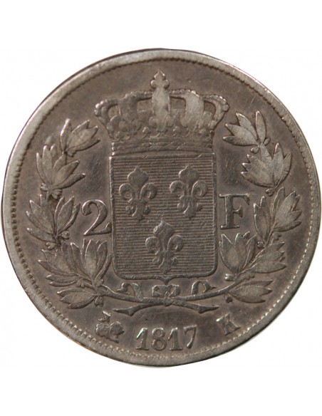 Louis XVIII 2 francs Argent 1817 K Bordeaux