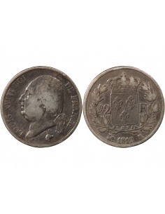 Louis XVIII 2 Francs Argent 1817 K Bordeaux 2
