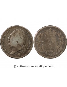 Louis XVIII 2 francs Argent 1822 A Paris