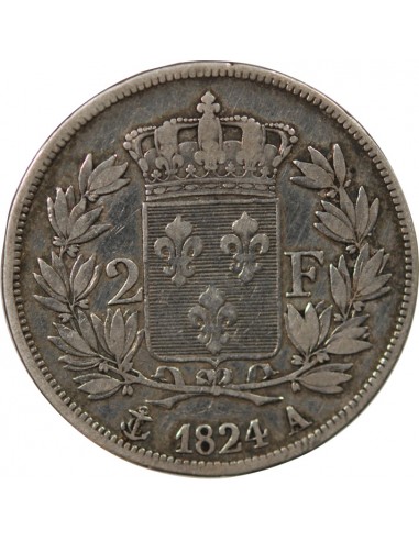 Louis XVIII 2 francs Argent 1824 A Paris
