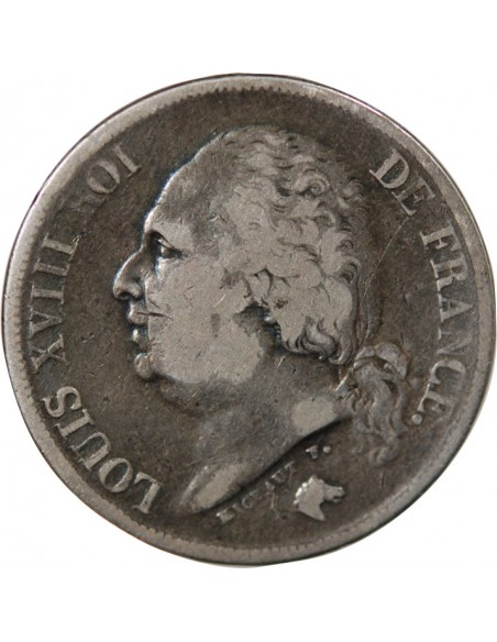 Louis XVIII 2 francs Argent 1824 W Lille