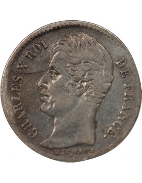 CHARLES X - 1/4 FRANC ARGENT 1826 L BAYONNE