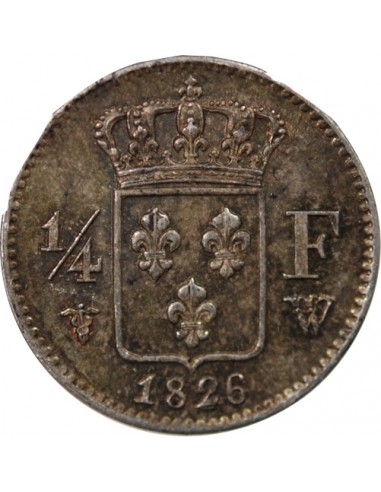 Charles X Charles X - 1/4 Franc Argent 1826 W Lille 01-avr franc Argent 1826 W Lille