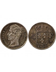 Charles X Charles X - 1/4 Franc Argent 1826 W Lille 01-avr franc Argent 1826 W Lille 2
