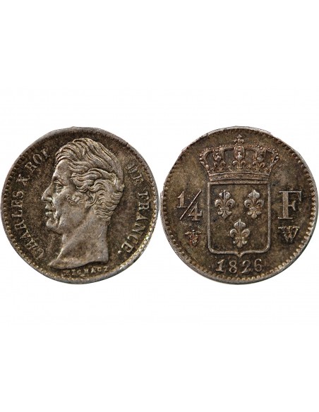 Charles X 01-avr franc Argent 1826 W Lille