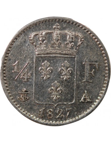 Charles X 1/4 Franc Argent 1827 A Paris