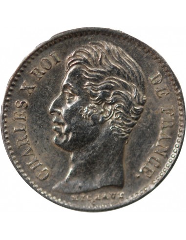 CHARLES X - 1/4 FRANC ARGENT 1827 W LILLE