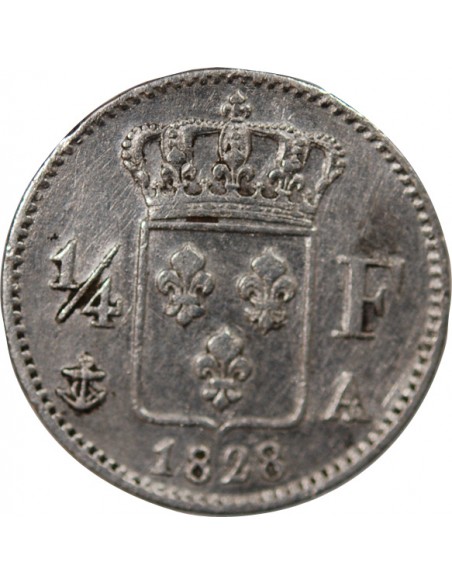 Charles X 1/4 Franc Argent 1828 A Paris