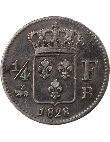 Charles X 01-avr franc Argent 1828 B Rouen