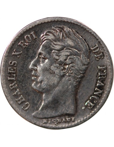 Charles X 1/4 Franc Argent 1828 B Rouen