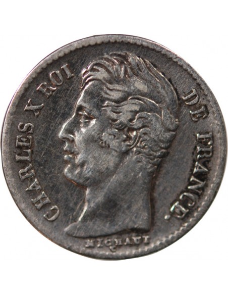 Charles X 01-avr franc Argent 1828 B Rouen