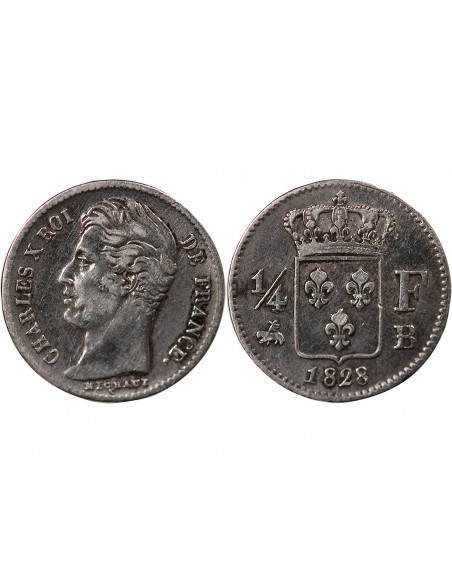 Charles X 01-avr franc Argent 1828 B Rouen
