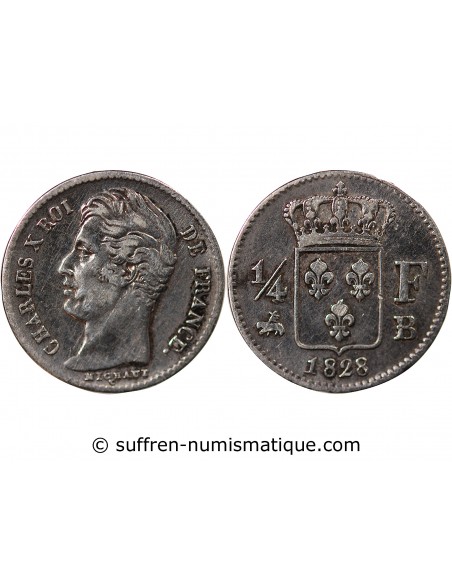 Charles X 01-avr franc Argent 1828 B Rouen