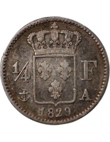 CHARLES X - 1/4 FRANC ARGENT 1829 A PARIS