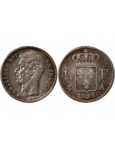 CHARLES X - 1/4 FRANC ARGENT 1829 A PARIS 2