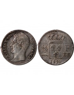 Charles X 1/4 Franc Argent 1829 BB Strasbourg 2