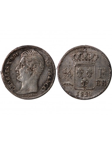Charles X 01-avr franc Argent 1829 BB Strasbourg