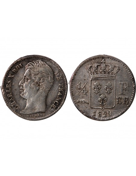 Charles X 01-avr franc Argent 1829 BB Strasbourg
